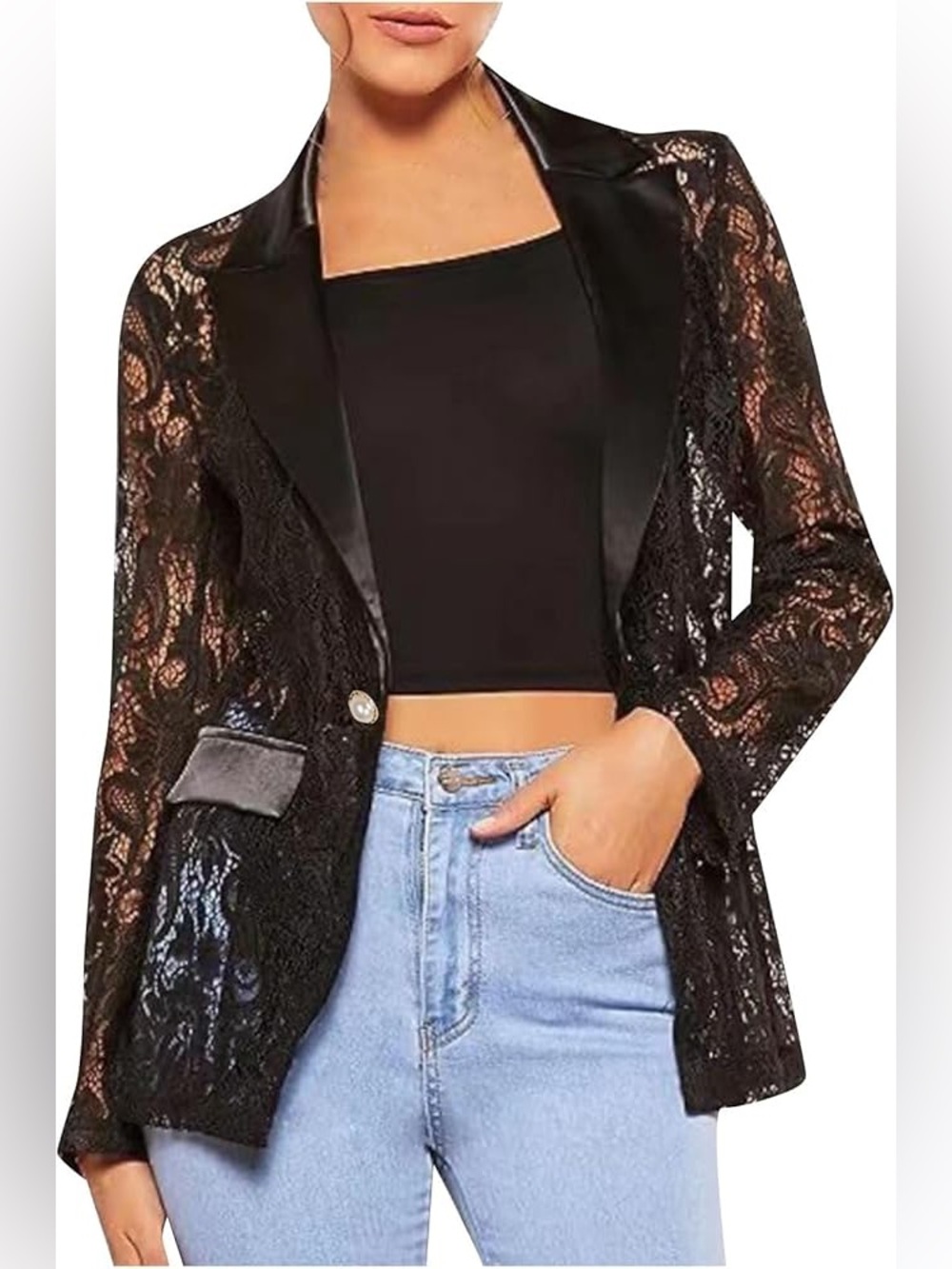 Lace Tuxedo blazer PTP 21
